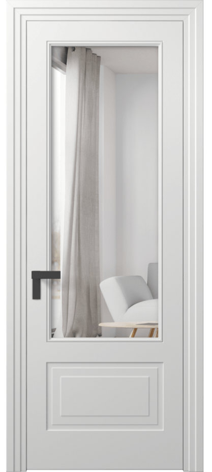 Межкомнатная дверь Рокка 8342 Матовый белоснежный Двустороннее зеркало, триплекс Цена 89140 ₽ | Volhovec