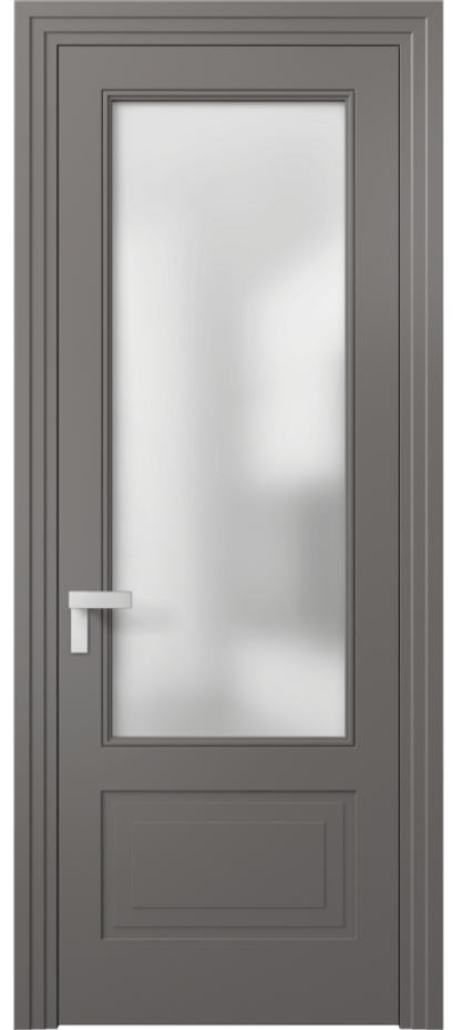 Дверь межкомнатная Rocca 8342 Матовый классический серый Сатинированное стекло Фигурный наличник МКЛС Цена 81790 ₽ Наличники уже входят в базовый комплект. Фабрика дверей Волховец 8 (800) 551 43 19 Межкомнатная дверь Rocca 8342 Матовый классический серый Сатинированное стекло Цена 81790 ₽ | Volhovec