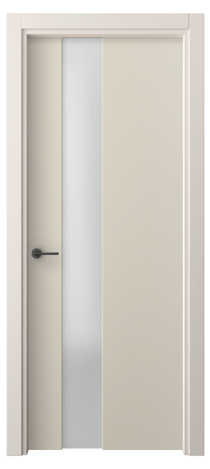 Межкомнатная дверь Фридом 4224 ПЭТ светло-бежевый Сатинированное стекло Цена 34750 ₽ | Volhovec