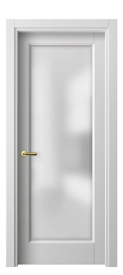 Межкомнатная дверь Galant 1402 Матовый белоснежный Сатинированное стекло Цена 51660 ₽ | Volhovec