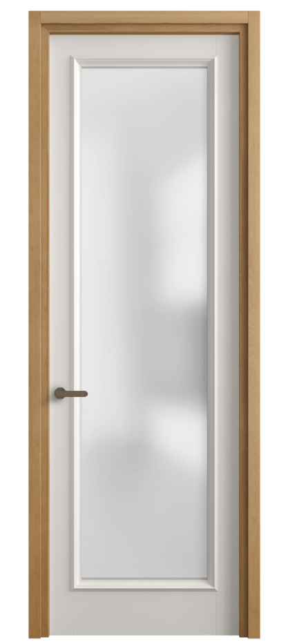 Межкомнатная дверь Charm 6702 Бук пудровый белый Сатинированное стекло Цена 105420 ₽ | Volhovec