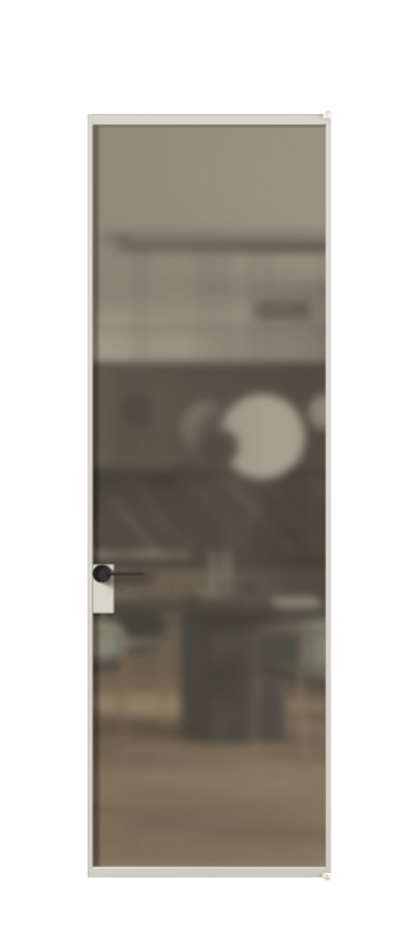 Алюминиевая дверь АЛПЛ040.01  Алюминий облачно-серый Сатинированное бронзовое стекло, триплекс, 6 мм. Без короба АОС  Цена 112170 Стоимость комплекта двери включает: 
1. Полотно (600/650/700/750/800/850/900/950*2000-2400 мм).
2. Короб
3. Комплект фурнитуры (2 торцевые петли и магнитный замок с ответной планкой). Фабрика дверей Волховец 8 (800) 551 43 19  Алюминиевая дверь АЛПЛ040.01 Алюминий облачно-серый Сатинированное бронзовое стекло, триплекс, 6 мм Цена 112170  | Volhovec