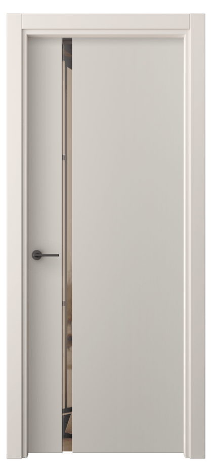 Межкомнатная дверь Freedom 4222 ПЭТ светло-серый Двустороннее бронзовое зеркало, триплекс, 8 мм Цена 38099 ₽ | Volhovec