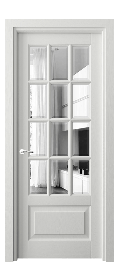 Межкомнатная дверь Лигнум 0728 Дуб светло-серый Двустороннее зеркало с фацетом, триплекс Цена 171360 ₽ | Volhovec