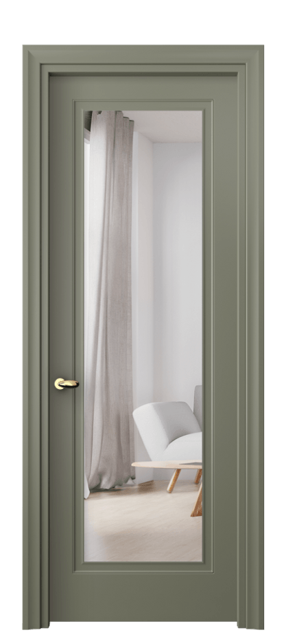 Дверь межкомнатная Esse 8503 Матовый оливковый тёмный Двустороннее зеркало, триплекс, 7 мм Фигурный универсальный наличник МОТ Цена 47599 ₽ Наличники уже входят в базовый комплект. Фабрика дверей Волховец 8 (800) 551 43 19 Межкомнатная дверь Esse 8503 Матовый оливковый тёмный Двустороннее зеркало, триплекс, 7 мм Цена 47599 ₽ | Volhovec