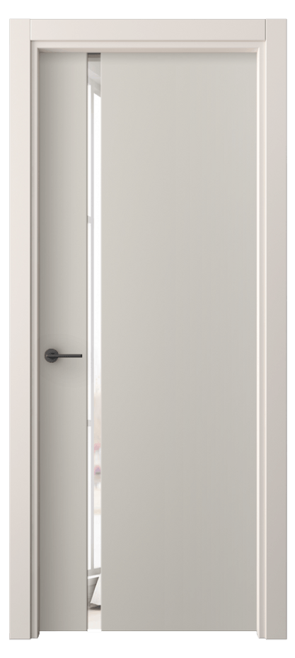 Межкомнатная дверь Freedom 4222 ПЭТ светло-серый Двустороннее зеркало, триплекс, 6 мм Цена 38099 ₽ | Volhovec