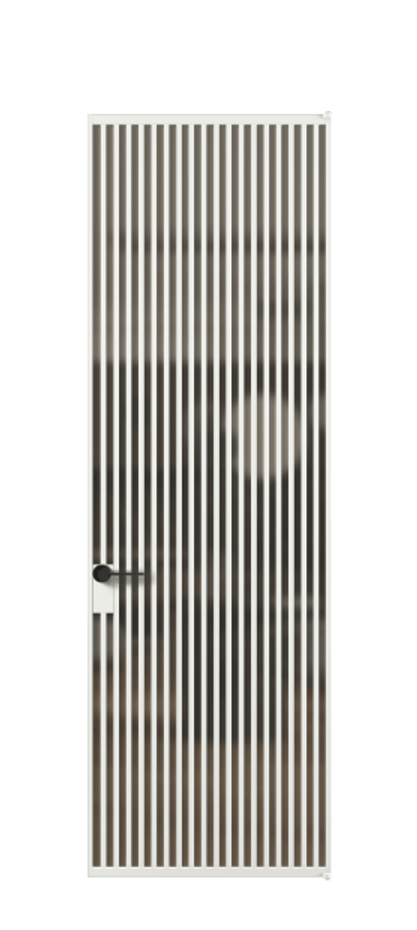 Алюминиевая дверь АЛПЛ040.06 Алюминий белоснежный Сатинированное бронзовое стекло, триплекс Цена 203160  | Volhovec