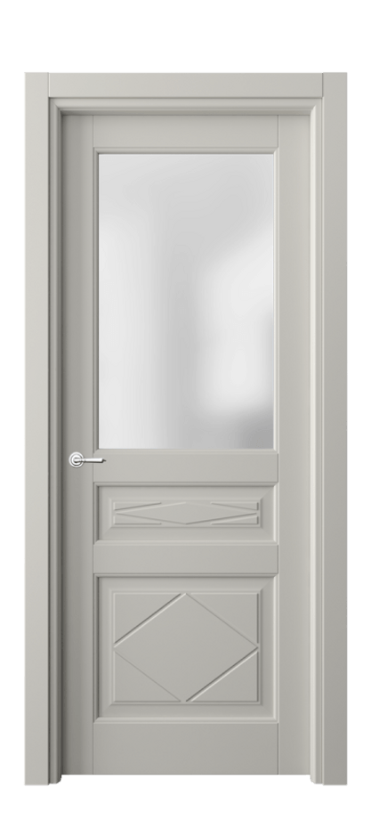 Межкомнатная дверь Toscana Rombo 6344 Бук тёплый серый Сатинированное стекло Цена 106260 ₽ | Volhovec