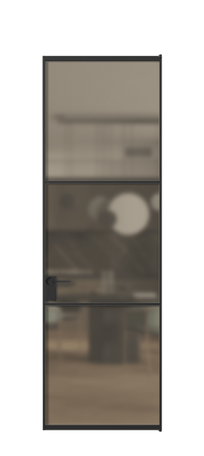 Алюминиевая дверь АЛПЛ040.03 Алюминий Черный Сатинированное бронзовое стекло, триплекс. Без короба чер Цена 126140 Стоимость комплекта двери включает:
1. Полотно (600/650/700/750/800/850/900/950*2000-2400 мм).
2. Короб
3. Комплект фурнитуры (2 торцевые петли и магнитный замок с ответной планкой). Фабрика дверей Волховец 8 (800) 551 43 19 Алюминиевая дверь АЛПЛ040.03 Алюминий Черный Сатинированное бронзовое стекло, триплекс Цена 126140 | Volhovec