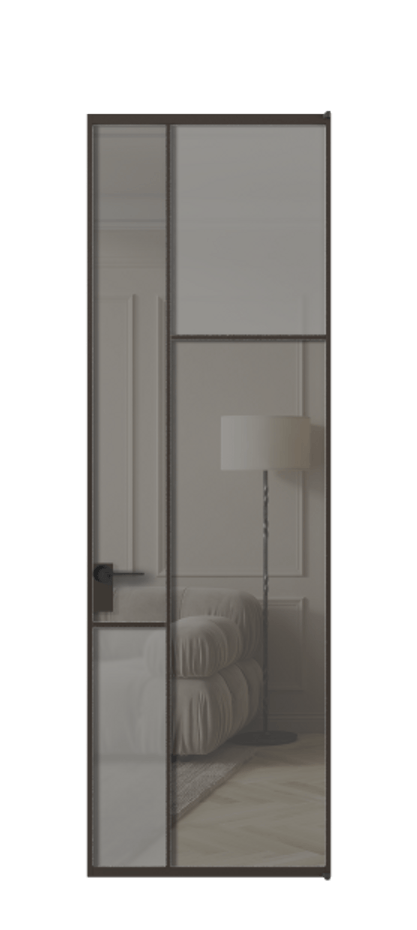 Дверь межкомнатная Mosaic АЛПЛ041.11 Алюминий антрацит Сатинированное серое стекло, триплекс, 6 мм + Прозрачное серое стекло, триплекс Без короба ААН Цена 174160 Стоимость комплекта двери включает:
1. Полотно (600/650/700/750/800/850/900/950*2000-2400 мм).
2. Короб
3. Комплект фурнитуры (2 торцевые петли и магнитный замок с ответной планкой). Фабрика дверей Волховец 8 (800) 551 43 19 Межкомнатная дверь Mosaic АЛПЛ041.11 Алюминий антрацит Сатинированное серое стекло, триплекс, 6 мм + Прозрачное серое стекло, триплекс Цена 174160 ₽ | Volhovec