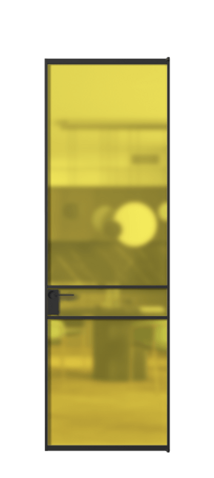 Алюминиевая дверь АЛПЛ040.02  Алюминий Черный Сатинированное жёлтое стекло, триплекс, 6мм. Без короба чер Цена 118790 Стоимость комплекта двери включает: 
1. Полотно (600/650/700/750/800/850/900/950*2000-2400 мм).
2. Короб
3. Комплект фурнитуры (2 торцевые петли и магнитный замок с ответной планкой). Фабрика дверей Волховец 8 (800) 551 43 19  Алюминиевая дверь АЛПЛ040.02 Алюминий Черный Сатинированное жёлтое стекло, триплекс, 6мм Цена 118790  | Volhovec