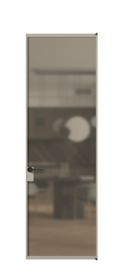 Алюминиевая дверь АЛПЛ040.01  Алюминий бисквитный Сатинированное бронзовое стекло, триплекс, 6 мм. Без короба АБСК  Цена 117780 Стоимость комплекта двери включает: 
1. Полотно (600/650/700/750/800/850/900/950*2000-2400 мм).
2. Короб
3. Комплект фурнитуры (2 торцевые петли и магнитный замок с ответной планкой). Фабрика дверей Волховец 8 (800) 551 43 19  Алюминиевая дверь АЛПЛ040.01 Алюминий бисквитный Сатинированное бронзовое стекло, триплекс, 6 мм Цена 117780  | Volhovec