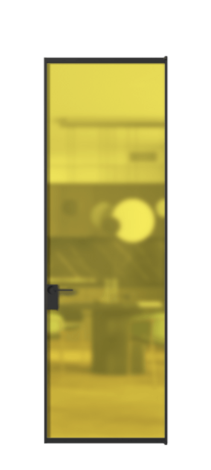 Алюминиевая дверь АЛПЛ040.01  Алюминий Черный Сатинированное жёлтое стекло, триплекс, 6мм. Без короба чер Цена 114251 Стоимость комплекта двери включает: 
1. Полотно (600/650/700/750/800/850/900/950*2000-2400 мм).
2. Короб
3. Комплект фурнитуры (2 торцевые петли и магнитный замок с ответной планкой). Фабрика дверей Волховец 8 (800) 551 43 19  Алюминиевая дверь АЛПЛ040.01 Алюминий Черный Сатинированное жёлтое стекло, триплекс, 6мм Цена 114251  | Volhovec