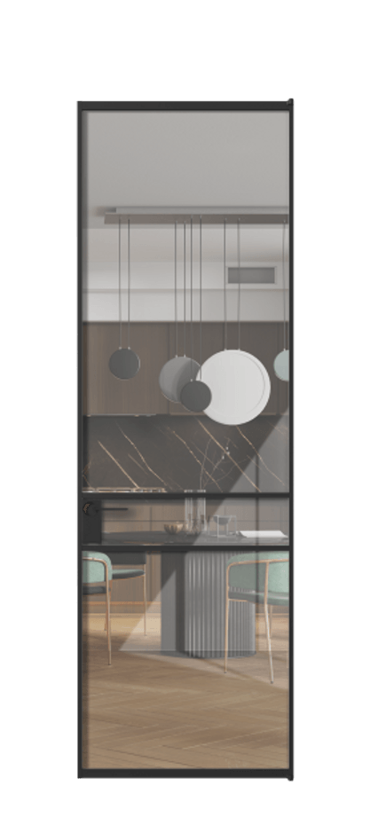 Алюминиевая дверь АЛПЛ040.02  Алюминий Черный Рефлективное прозрачное стекло "Stopsol", калёное, 6мм. Без короба чер Цена 145830 Стоимость комплекта двери включает: 
1. Полотно (600/650/700/750/800/850/900/950*2000-2400 мм).
2. Короб
3. Комплект фурнитуры (2 торцевые петли и магнитный замок с ответной планкой). Фабрика дверей Волховец 8 (800) 551 43 19  Алюминиевая дверь АЛПЛ040.02 Алюминий Черный Рефлективное прозрачное стекло "Stopsol", калёное, 6мм Цена 145830  | Volhovec