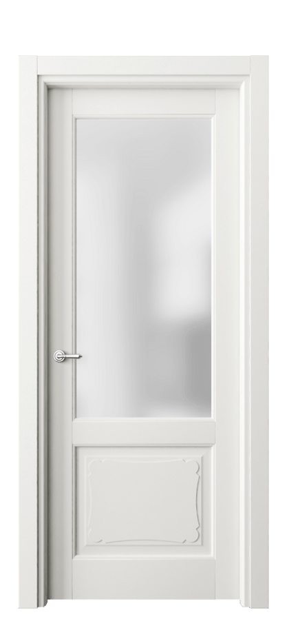 Межкомнатная дверь Тоскана Элегантэ 6322 Матовый серый Сатинированное стекло Цена 99850 ₽ | Volhovec