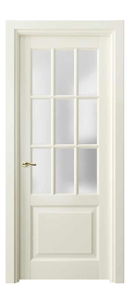 Межкомнатная дверь Lignum 0748 Бук молочно-белый Сатинированное стекло Цена 116340 ₽ | Volhovec