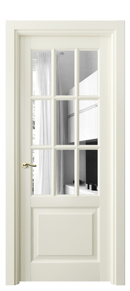 Межкомнатная дверь Lignum 0748 Бук молочно-белый Двустороннее зеркало, триплекс, 6 мм Цена 119490 ₽ | Volhovec