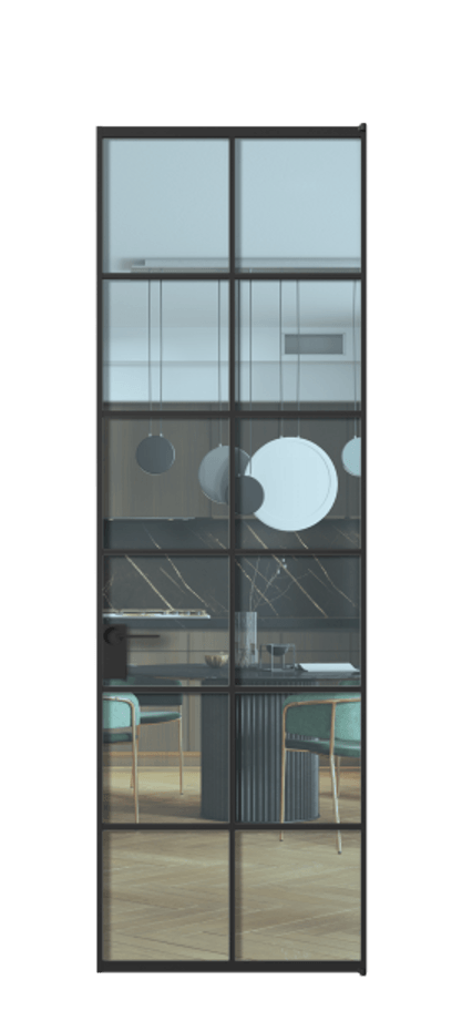 Алюминиевая дверь АЛПЛ040.05  Алюминий Черный Прозрачное голубое стекло, триплекс, 6мм. Без короба чер Цена 123150 Стоимость комплекта двери включает: 
1. Полотно (600/650/700/750/800/850/900/950*2000-2400 мм).
2. Короб
3. Комплект фурнитуры (2 торцевые петли и магнитный замок с ответной планкой). Фабрика дверей Волховец 8 (800) 551 43 19  Алюминиевая дверь АЛПЛ040.05 Алюминий Черный Прозрачное голубое стекло, триплекс, 6мм Цена 123150  | Volhovec