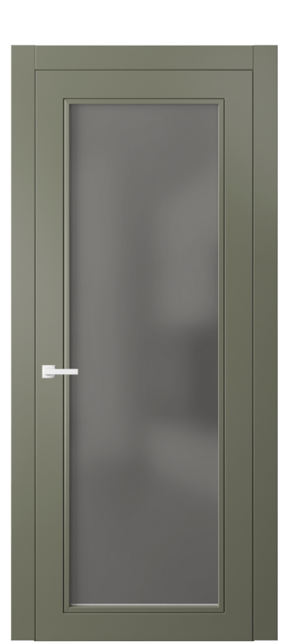 Дверь межкомнатная Neo Classic 8000 Матовый оливковый тёмный Сатинированное серое стекло, триплекс Гладкий компланарный наличник МОТ Цена 62750 ₽ Наличники уже входят в базовый комплект. Фабрика дверей Волховец 8 (800) 551 43 19 Межкомнатная дверь Neo Classic 8000 Матовый оливковый тёмный Сатинированное серое стекло, триплекс Цена 62750 ₽ | Volhovec