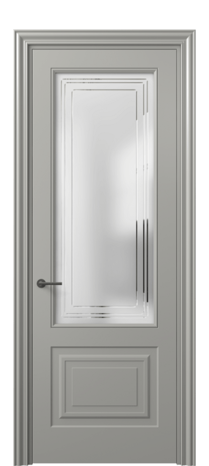 Дверь межкомнатная Mascot 8452 Матовый нейтральный серый Сатинированное стекло с гравировкой "Грани", триплекс, 7 мм Фигурный наличник МНСР Цена 65180 ₽ Наличники уже входят в базовый комплект. Фабрика дверей Волховец 8 (800) 551 43 19 Межкомнатная дверь Mascot 8452 Матовый нейтральный серый Сатинированное стекло с гравировкой "Грани", триплекс, 7 мм Цена 65180 ₽ | Volhovec