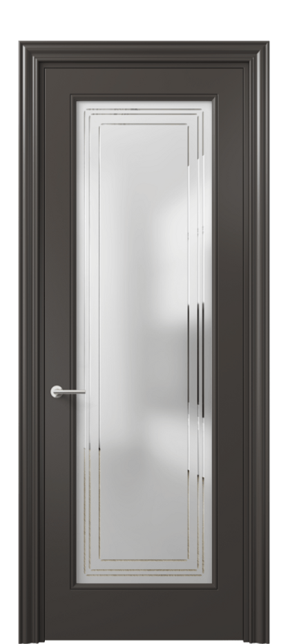 Дверь межкомнатная Mascot 8400 Матовый антрацит Сатинированное стекло с гравировкой "Грани", триплекс, 7 мм Фигурный наличник МАН Цена 65180 ₽ Наличники уже входят в базовый комплект. Фабрика дверей Волховец 8 (800) 551 43 19 Межкомнатная дверь Mascot 8400 Матовый антрацит Сатинированное стекло с гравировкой "Грани", триплекс, 7 мм Цена 65180 ₽ | Volhovec