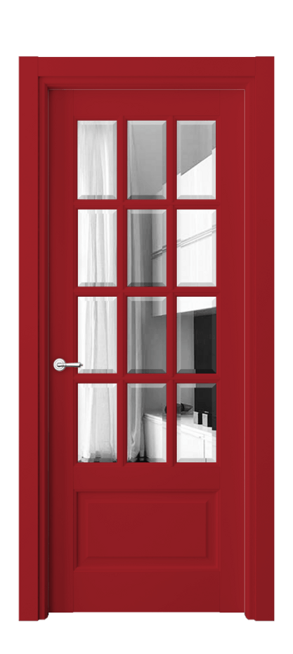 Межкомнатная дверь Toscana Grigliato 6313 Бук белоснежный Двустороннее зеркало с фацетом, триплекс Цена 163270 ₽ | Volhovec