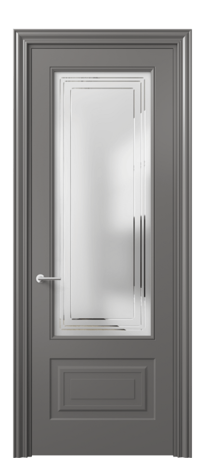 Дверь межкомнатная Mascot 8442 Матовый классический серый Сатинированное стекло с гравировкой "Грани", триплекс, 7 мм Фигурный наличник МКЛС Цена 65180 ₽ Наличники уже входят в базовый комплект. Фабрика дверей Волховец 8 (800) 551 43 19 Межкомнатная дверь Mascot 8442 Матовый классический серый Сатинированное стекло с гравировкой "Грани", триплекс, 7 мм Цена 65180 ₽ | Volhovec