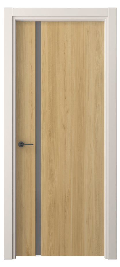 Межкомнатная дверь Фридом 4222 Солнечный вяз Сатинированное серое стекло, триплекс Цена 36690 ₽ | Volhovec