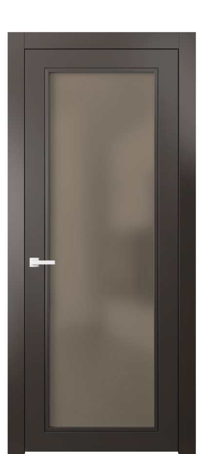 Дверь межкомнатная Neo Classic 8000 Матовый антрацит Сатинированное бронзовое стекло, триплекс, 8 мм Гладкий компланарный наличник МАН Цена 59051 ₽ Наличники уже входят в базовый комплект. Фабрика дверей Волховец 8 (800) 551 43 19 Межкомнатная дверь Neo Classic 8000 Матовый антрацит Сатинированное бронзовое стекло, триплекс, 8 мм Цена 59051 ₽ | Volhovec