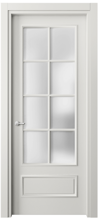 Дверь межкомнатная Paris 8112 Матовый серый Сатинированное стекло Гладкий наличник МСР Цена 60810 ₽ Наличники уже входят в базовый комплект. Фабрика дверей Волховец 8 (800) 551 43 19 Межкомнатная дверь Paris 8112 Матовый серый Сатинированное стекло Цена 60810 ₽| Volhovec