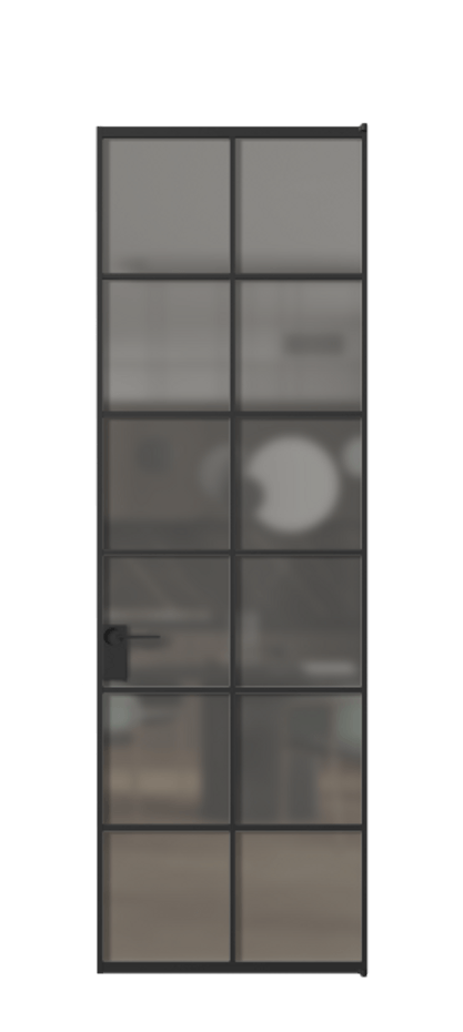 Алюминиевая дверь АЛПЛ040.05  Алюминий Черный Сатинированное серое стекло, триплекс, 6 мм. Без короба чер Цена 123150 Стоимость комплекта двери включает: 
1. Полотно (600/650/700/750/800/850/900/950*2000-2400 мм).
2. Короб
3. Комплект фурнитуры (2 торцевые петли и магнитный замок с ответной планкой). Фабрика дверей Волховец 8 (800) 551 43 19  Алюминиевая дверь АЛПЛ040.05 Алюминий Черный Сатинированное серое стекло, триплекс, 6 мм Цена 123150  | Volhovec