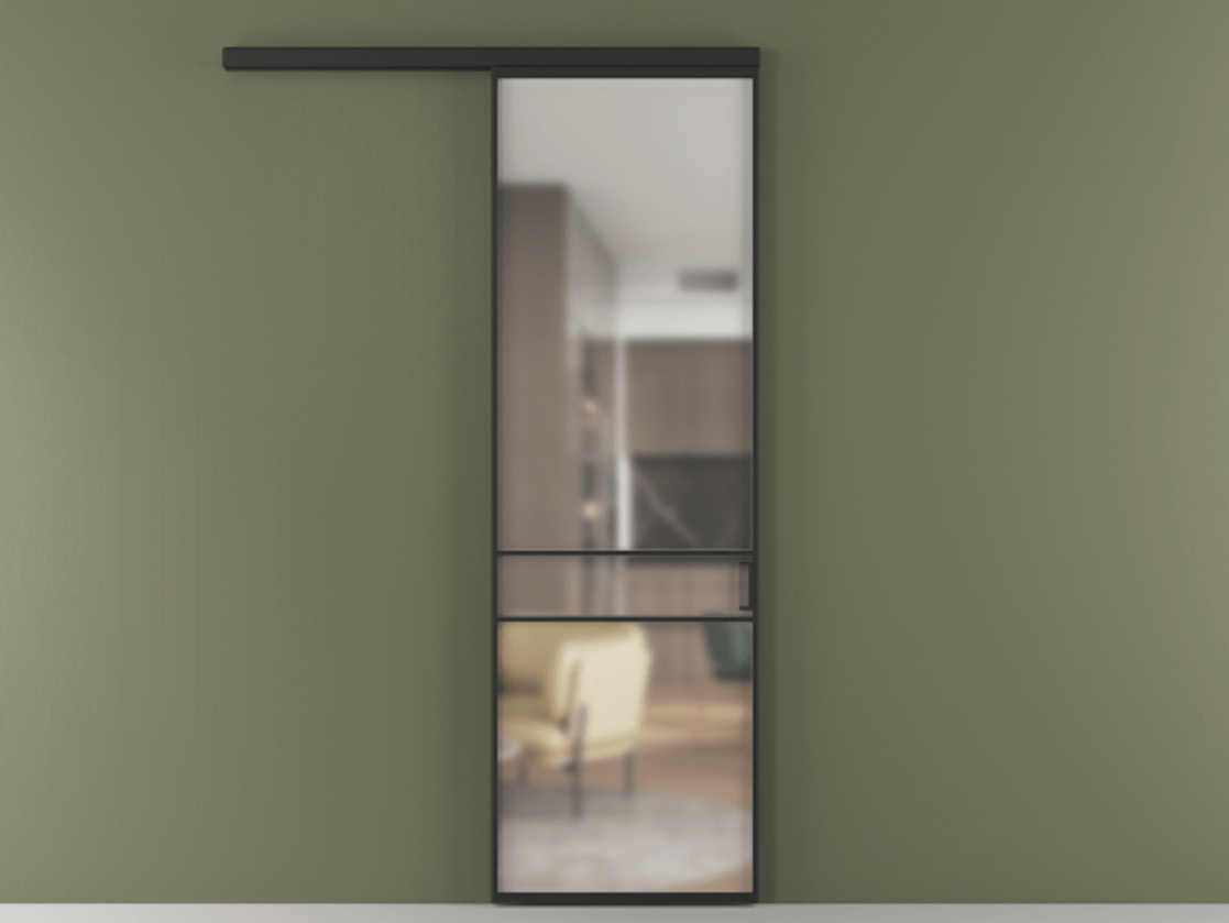 Перегородка Formato вдоль стены одностворчатая АЛПР 040.02 Алюминий Черный Сатинированное стекло "Matelux Crystal Vision", калёное, 6 мм, матовое, каленое 6 мм. Скрытый короб ЧЕР Цена 117500 ₽ 1. Полотно (800/2100 мм)
2. Комплект установки раздвижной системы
3. Базовый комплект фурнитуры
4.Ручка RONDO
. Фабрика дверей Волховец 8 (800) 551 43 19  Перегородка Formato вдоль стены одностворчатая АЛПР 040.02 Алюминий Черный Сатинированное стекло "Matelux Crystal Vision", калёное, 6 мм, матовое, каленое 6 мм Цена 117500 ₽  | Volhovec