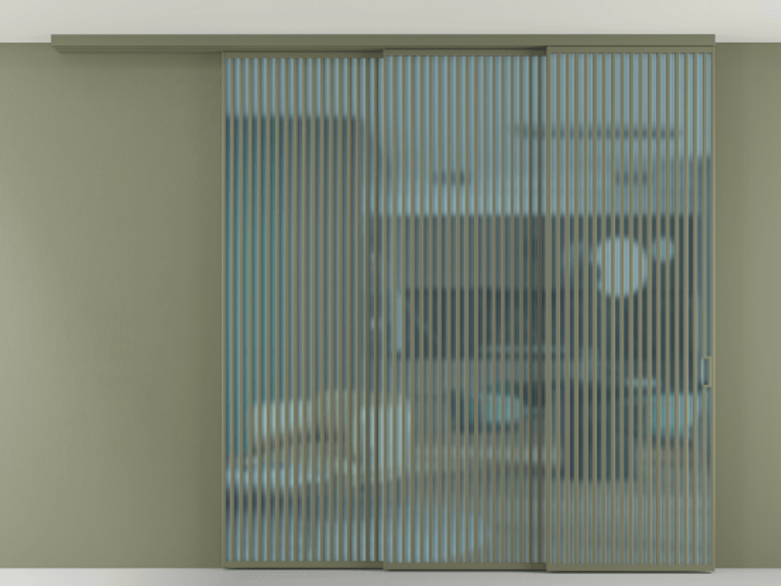 Перегородка Formato вдоль стены на потолок телескопик синхро 3 АЛПР 040.06 Алюминий оливковый тёмный Сатинированное голубое стекло, триплекс, 6мм.  Цена 648430 ₽ 1. Полотно 2 шт.  (800/2100 мм)
2. Комплект установки раздвижной системы
3. Базовый комплект фурнитуры
4.Ручка RONDO
. Фабрика дверей Волховец 8 (800) 551 43 19  Перегородка Formato вдоль стены на потолок телескопик синхро 3 АЛПР 040.06 Алюминий оливковый тёмный Сатинированное голубое стекло, триплекс, 6мм Цена 648430 ₽ | Volhovec