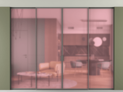 Алюминевая перегородка АЛПР 040.01_АКЛС_САТ РОЗ_new. Цвет Алюминий классический серый. Материал Алюминий в эмали. Коллекция Перегородка Formato внутри проёма четырёхстворчатая со скрытым креплением в потолок. Фото. Алюминевая перегородка АЛПР 040.01_АКЛС_САТ РОЗ_new. Цвет Алюминий классический серый. Материал Алюминий в эмали. Коллекция Перегородка Formato внутри проёма четырёхстворчатая со скрытым креплением в потолок. Картинка.