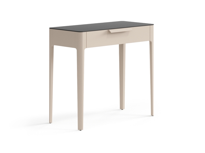 Мебель Консоль Piega 1 ящик. Цвет Матовый бисквитный. Материал Гладкая эмаль. Коллекция Консоль Piega 1 ящик. Картинка.