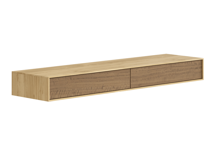 Мебель Консоль подвесная Module 2 ящика. Цвет Солнечный вяз. Материал Ламинатин. Коллекция Консоль подвесная Module 2 ящика. Картинка.