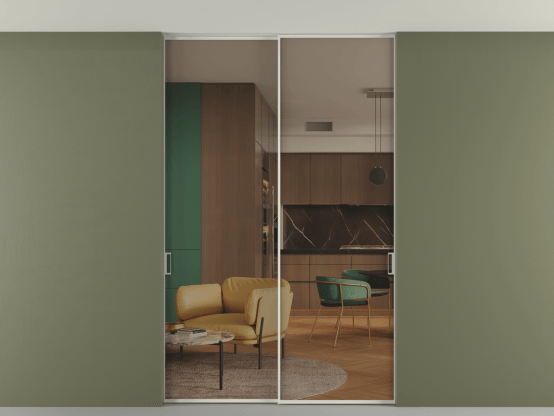 Алюминевая перегородка p2_01 Бронза триплекс БЕЛ. Цвет Алюминий Белый. Материал Алюминий. Коллекция Перегородка Formato внутри проёма скрытое крепление в потолок 2 створки. Фото. Алюминевая перегородка p2_01 Бронза триплекс БЕЛ. Цвет Алюминий Белый. Материал Алюминий. Коллекция Перегородка Formato внутри проёма скрытое крепление в потолок 2 створки. Картинка.