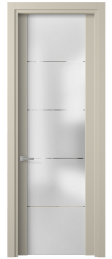 Дверь межкомнатная 4114 МБСР ГРА. Цвет Матовый бежево-серый. Материал Гладкая эмаль. Коллекция Planum. Картинка.