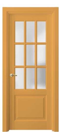Дверь межкомнатная Межкомнатная дверь Lignum 0748 Массив бука эмаль (лигнум, линум, линиум, лигниум, kbuyev). Цвет RAL Пастельно-жёлтый RAL 1034. Материал Массив бука эмаль. Коллекция Lignum. Картинка.