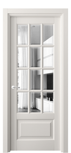 Дверь межкомнатная 0728 ДПБЛ ЗЕР-Ф. Цвет Дуб пудровый белый. Материал Массив дуба эмаль. Коллекция Лигнум. Картинка.