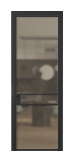 Межкомнатная дверь АЛПЛ040.02 Бронза сатин триплекс ЧЕР. Цвет Алюминий Черный. Материал Алюминий. Коллекция Formato. Фото. Дверь межкомнатная АЛПЛ040.02 Бронза сатин триплекс ЧЕР. Цвет Алюминий Черный. Материал Алюминий. Коллекция Formato. Картинка.