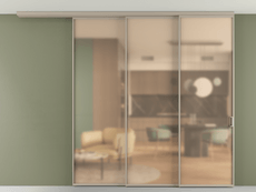 Перегородка Formato вдоль стены на потолок телескопик синхро 3