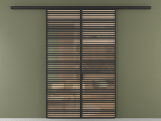 Перегородка Formato вдоль стены двустворчатая