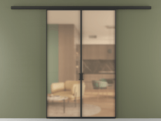 Перегородка Formato вдоль стены двустворчатая