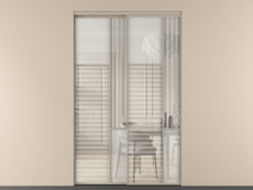 Перегородка Mosaic внутри проёма двустворчатая