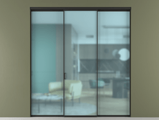 Перегородка Formato внутри проёма трёхстворчатая