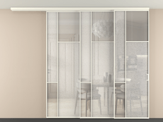 Перегородка Mosaic вдоль стены телескопик синхро 3