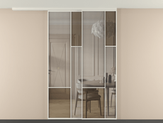 Перегородка Mosaic вдоль стены на потолок телескопик синхро 2