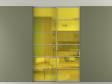 Перегородка Formato внутри проёма двустворчатая со скрытым креплением в потолок