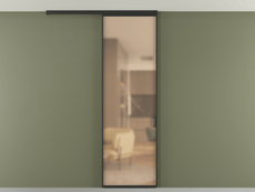 Перегородка Formato вдоль стены на потолок одностворчатая